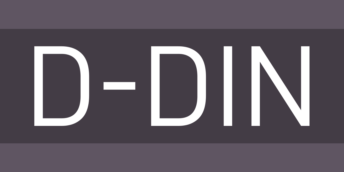 Beispiel einer D-DIN-Schriftart #1